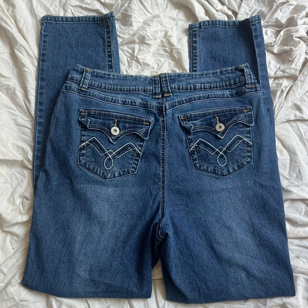 Penningtons Vintage Contrast Stitch Straight Leg Jeans